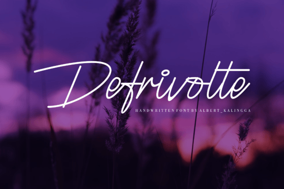 Defrivolte: A Stylish Handwritten Font for Elegant Brand Campaigns