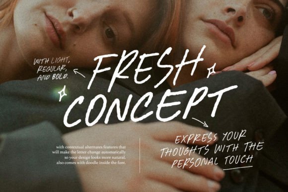 Fresh Concept Font: Authentic Handwritten Style for Campaigns