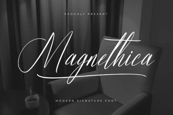 Magnethica Font: Stylish Script for Handmade Products