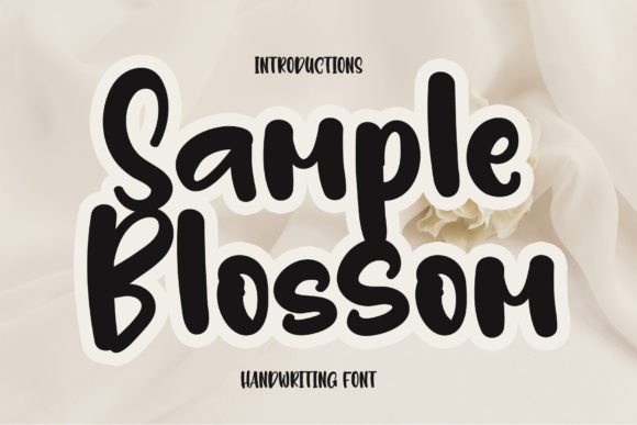Sample Blossom Font: A Handwritten Typeface for Editorial Design