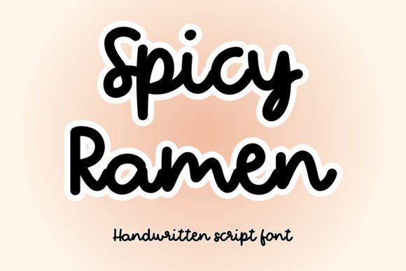 Spicy Ramen: A Playful Script Font for Bold Digital Branding